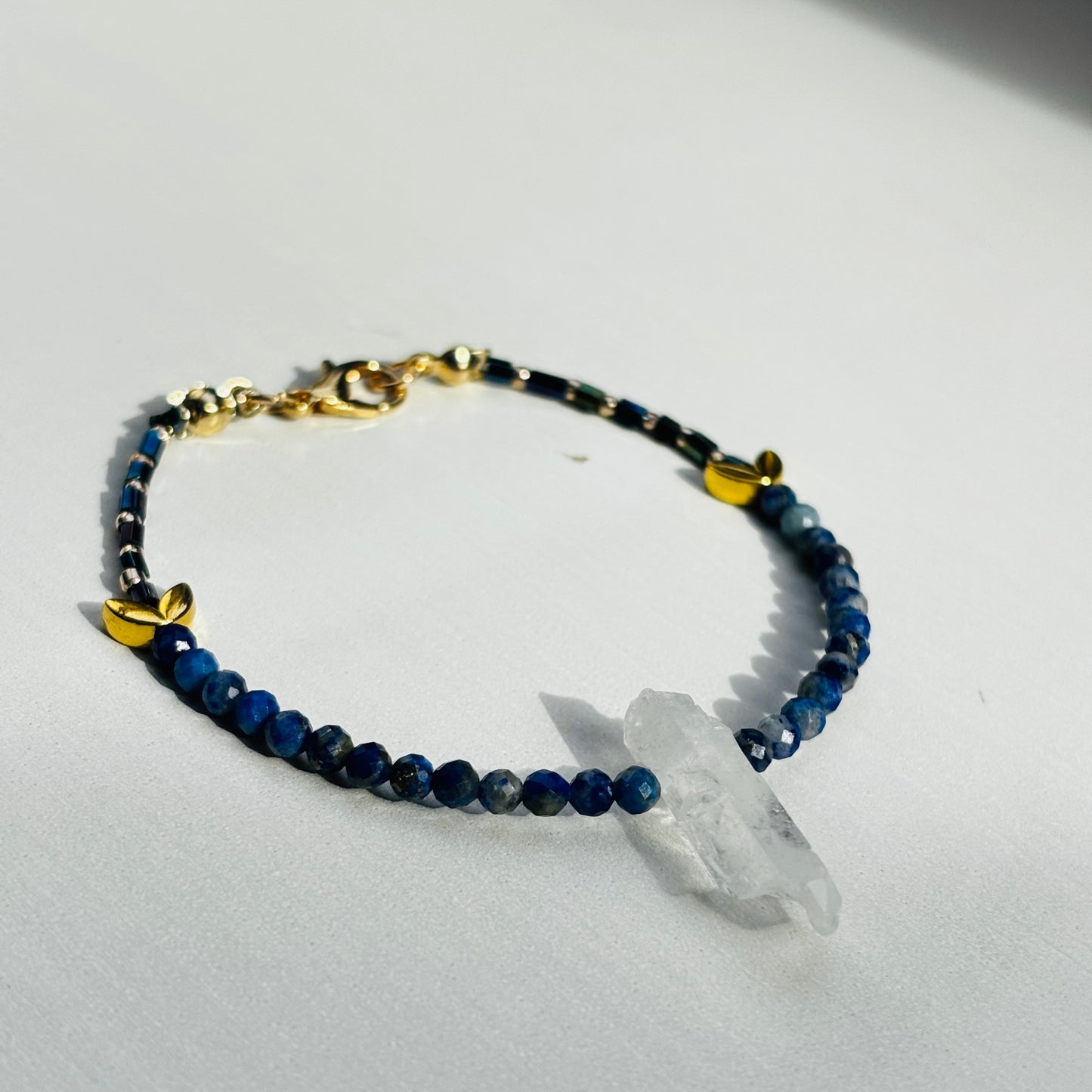 Sodalite & Clear Quartz Cluster Bracelet 2 – Luxury Edition