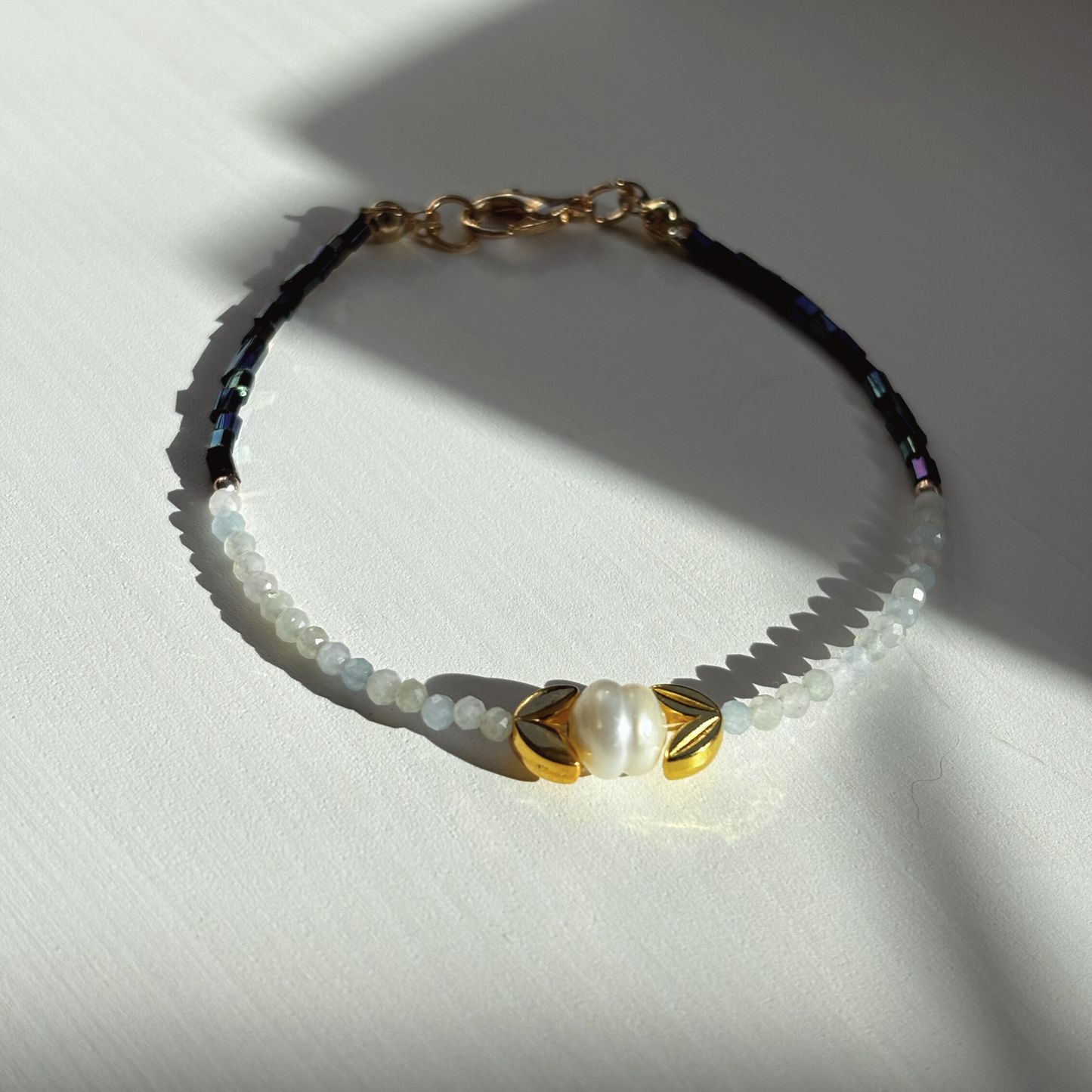 Morganite & Pearl Bracelet – Luxury Edition