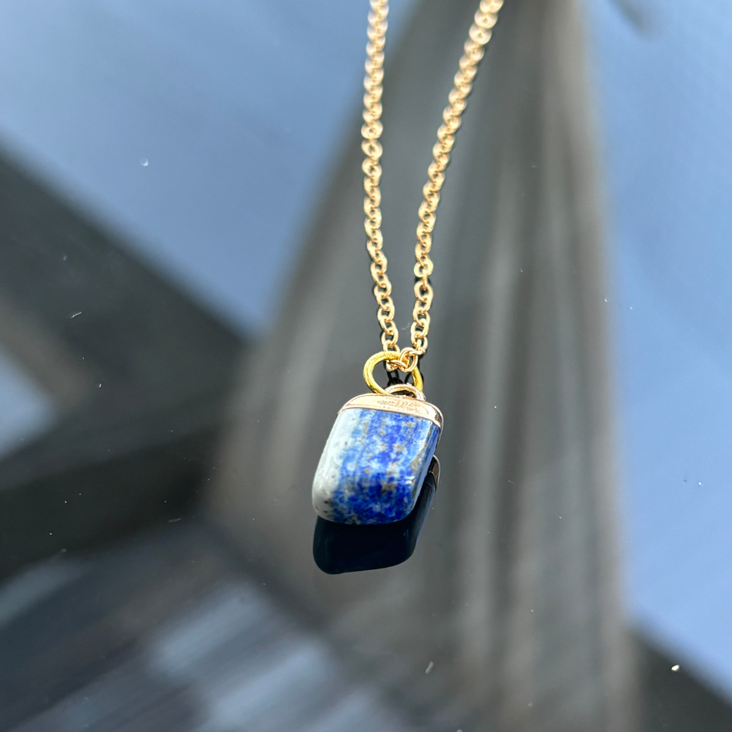 Necklace With Raw Lapis Lazuli