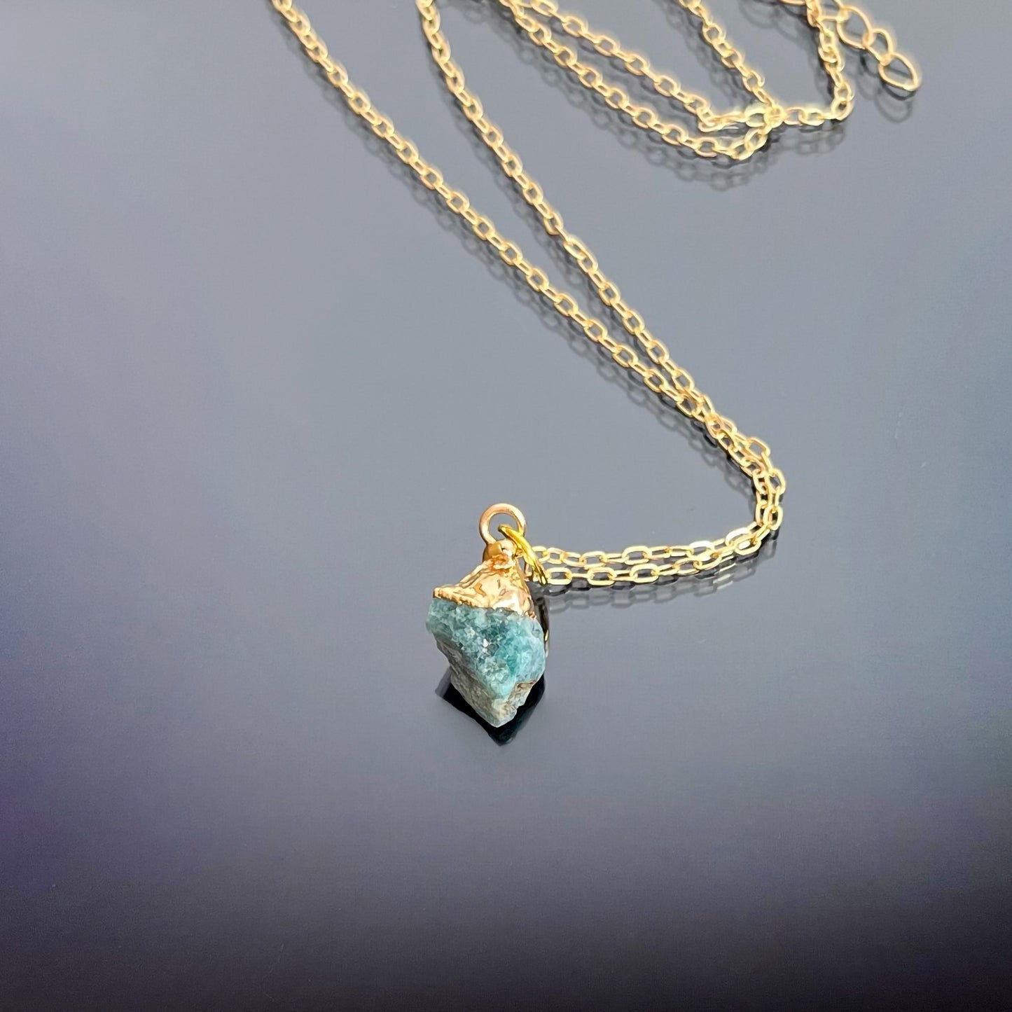 Necklace With Raw Apatite