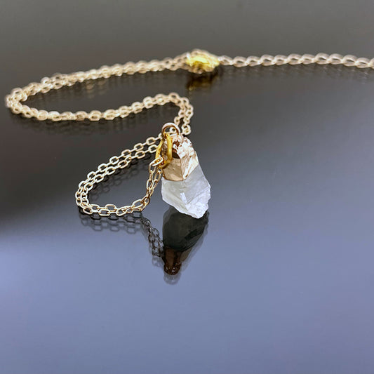 Necklace With Raw Citrine